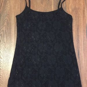 Loft Black Floral Tank